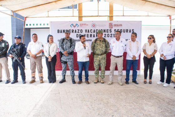Dan banderazo al operativo “Vacaciones Seguras Verano 2025” en Cintalapa