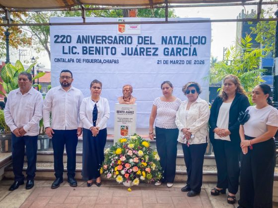 GOBIERNO DE CINTALAPA CELEBRA EL LEGADO DE BENITO JUÁREZ EN EL 220 ANIVERSARIO DE SU NATALICIO